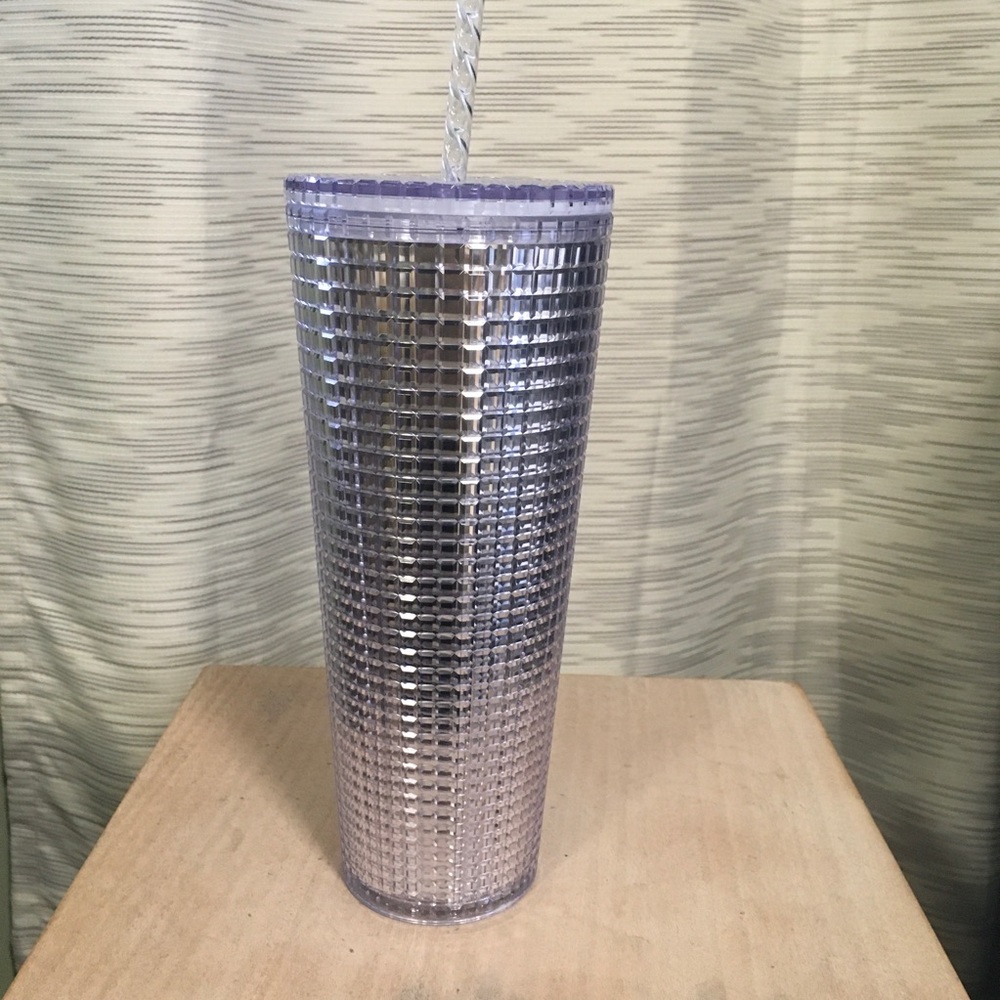 SALE Starbucks grid cold tumbler clear 24oz NWT - Picture 2 of 8